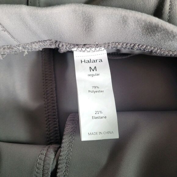 Halara Womens High Waisted Wide Leg Gray Pull On Pants Sz Medium Pleated Pockets - Picture 4 of 8